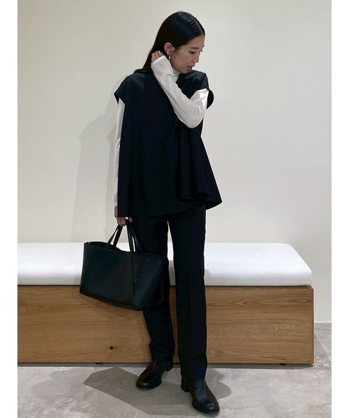 セール】【セットアイテム】フレアベストタートルニットパンツSET UP