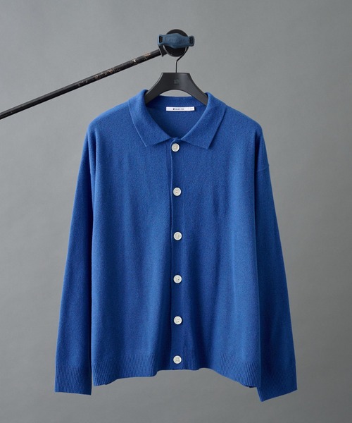 COLONY 2139(コロニートゥーワンスリーナイン)の「ウォッシャブルニットポロカーディガン(カーディガン/ボレロ・メンズ・ブラック/グレー/ブルー・MEDIUM/LARGE)」の3枚目の写真