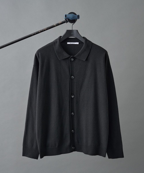 COLONY 2139(コロニートゥーワンスリーナイン)の「ウォッシャブルニットポロカーディガン(カーディガン/ボレロ・メンズ・ブラック/グレー/ブルー・MEDIUM/LARGE)」の1枚目の写真