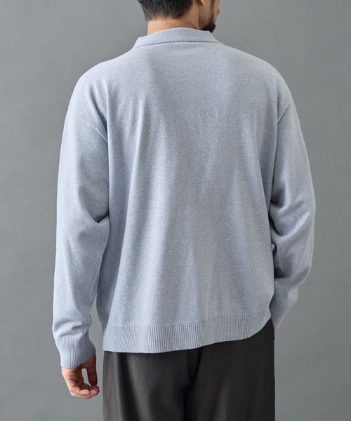 COLONY 2139(コロニートゥーワンスリーナイン)の「ウォッシャブルニットポロカーディガン(カーディガン/ボレロ・メンズ・ブラック/グレー/ブルー・MEDIUM/LARGE)」の6枚目の写真