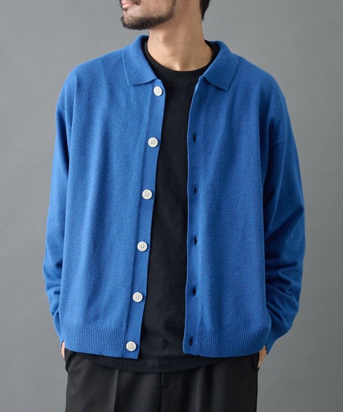 COLONY 2139(コロニートゥーワンスリーナイン)の「ウォッシャブルニットポロカーディガン(カーディガン/ボレロ・メンズ・ブラック/グレー/ブルー・MEDIUM/LARGE)」の8枚目の写真