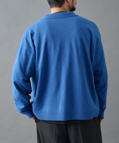 COLONY 2139(コロニートゥーワンスリーナイン)の「ウォッシャブルニットポロカーディガン(カーディガン/ボレロ・メンズ・ブラック/グレー/ブルー・MEDIUM/LARGE)」の10枚目の写真