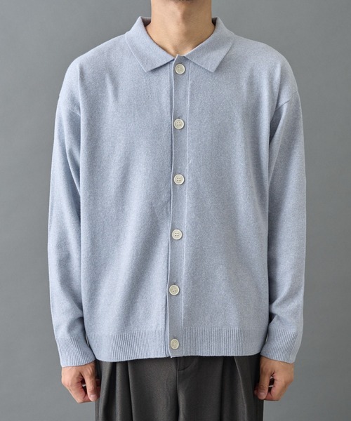 COLONY 2139(コロニートゥーワンスリーナイン)の「ウォッシャブルニットポロカーディガン(カーディガン/ボレロ・メンズ・ブラック/グレー/ブルー・MEDIUM/LARGE)」の20枚目の写真