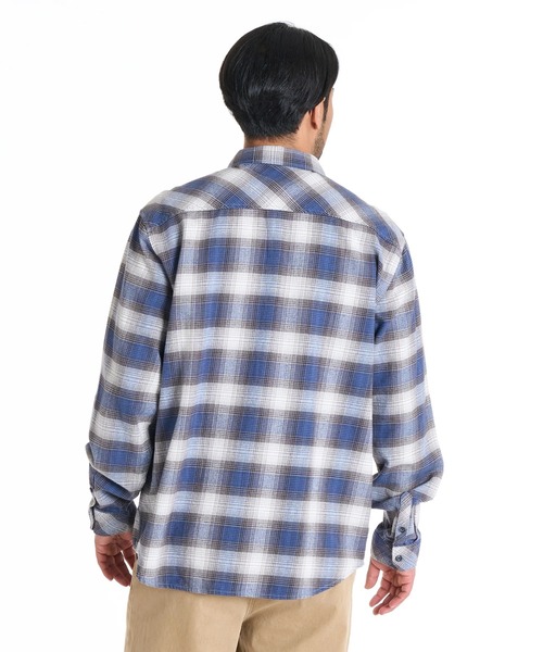 BILLABONG(ビラボン)の「BILLABONG メンズ 24A053506-COASTLINE FLANNEL 長袖シャツ 【2025年秋冬モデル】/ビラボン胸ポケットロゴワンポイントネルシャツ(シャツ/ブラウス・メンズ・オリーブ/ブルー/グリーン系その他・MEDIUM/LARGE/X-LARGE)」の6枚目の写真