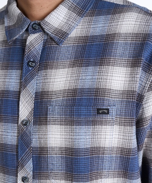 BILLABONG(ビラボン)の「BILLABONG メンズ 24A053506-COASTLINE FLANNEL 長袖シャツ 【2025年秋冬モデル】/ビラボン胸ポケットロゴワンポイントネルシャツ(シャツ/ブラウス・メンズ・オリーブ/ブルー/グリーン系その他・MEDIUM/LARGE/X-LARGE)」の8枚目の写真