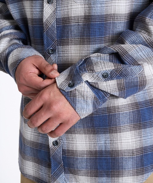 BILLABONG(ビラボン)の「BILLABONG メンズ 24A053506-COASTLINE FLANNEL 長袖シャツ 【2025年秋冬モデル】/ビラボン胸ポケットロゴワンポイントネルシャツ(シャツ/ブラウス・メンズ・オリーブ/ブルー/グリーン系その他・MEDIUM/LARGE/X-LARGE)」の9枚目の写真