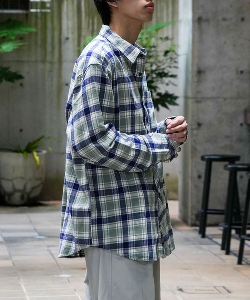 BILLABONG(ビラボン)の「BILLABONG メンズ 24A053506-COASTLINE FLANNEL 長袖シャツ 【2025年秋冬モデル】/ビラボン胸ポケットロゴワンポイントネルシャツ(シャツ/ブラウス・メンズ・オリーブ/ブルー/グリーン系その他・MEDIUM/LARGE/X-LARGE)」の12枚目の写真