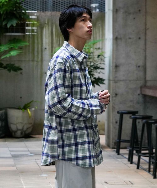 BILLABONG(ビラボン)の「BILLABONG メンズ 24A053506-COASTLINE FLANNEL 長袖シャツ 【2025年秋冬モデル】/ビラボン胸ポケットロゴワンポイントネルシャツ(シャツ/ブラウス・メンズ・オリーブ/ブルー/グリーン系その他・MEDIUM/LARGE/X-LARGE)」の11枚目の写真