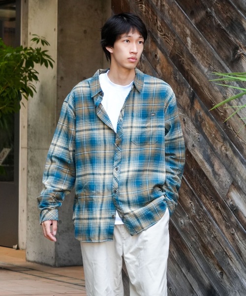 BILLABONG(ビラボン)の「BILLABONG メンズ 24A053506-COASTLINE FLANNEL 長袖シャツ 【2025年秋冬モデル】/ビラボン胸ポケットロゴワンポイントネルシャツ(シャツ/ブラウス・メンズ・オリーブ/ブルー/グリーン系その他・MEDIUM/LARGE/X-LARGE)」の17枚目の写真