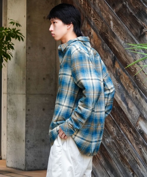 BILLABONG(ビラボン)の「BILLABONG メンズ 24A053506-COASTLINE FLANNEL 長袖シャツ 【2025年秋冬モデル】/ビラボン胸ポケットロゴワンポイントネルシャツ(シャツ/ブラウス・メンズ・オリーブ/ブルー/グリーン系その他・MEDIUM/LARGE/X-LARGE)」の18枚目の写真