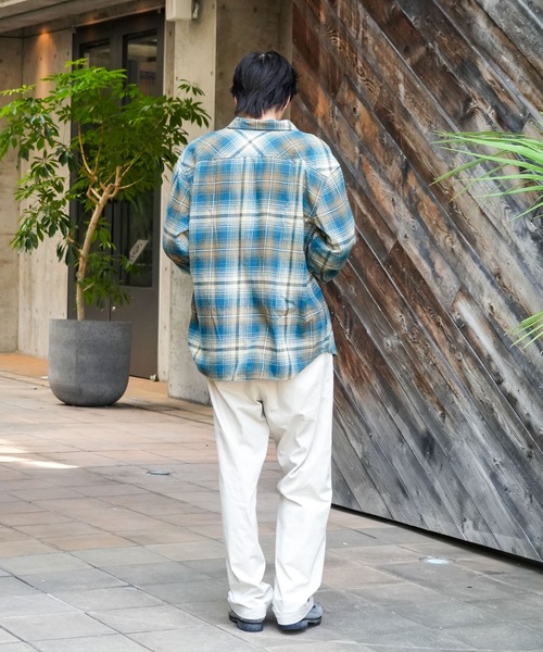 BILLABONG(ビラボン)の「BILLABONG メンズ 24A053506-COASTLINE FLANNEL 長袖シャツ 【2025年秋冬モデル】/ビラボン胸ポケットロゴワンポイントネルシャツ(シャツ/ブラウス・メンズ・オリーブ/ブルー/グリーン系その他・MEDIUM/LARGE/X-LARGE)」の16枚目の写真