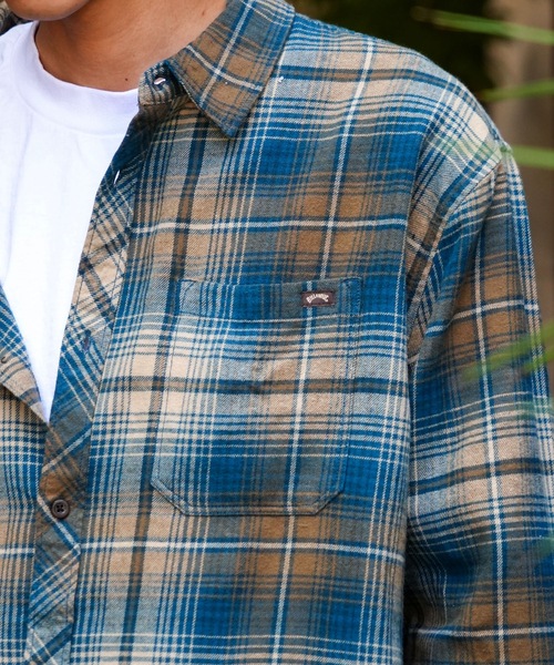 BILLABONG(ビラボン)の「BILLABONG メンズ 24A053506-COASTLINE FLANNEL 長袖シャツ 【2025年秋冬モデル】/ビラボン胸ポケットロゴワンポイントネルシャツ(シャツ/ブラウス・メンズ・オリーブ/ブルー/グリーン系その他・MEDIUM/LARGE/X-LARGE)」の20枚目の写真