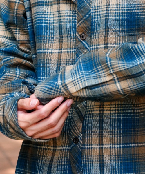 BILLABONG(ビラボン)の「BILLABONG メンズ 24A053506-COASTLINE FLANNEL 長袖シャツ 【2025年秋冬モデル】/ビラボン胸ポケットロゴワンポイントネルシャツ(シャツ/ブラウス・メンズ・オリーブ/ブルー/グリーン系その他・MEDIUM/LARGE/X-LARGE)」の21枚目の写真