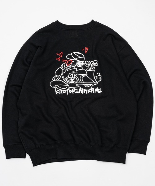 kaoyorinakami(カオヨリナカミ)の「bike dog sweat / バイクドックスウェット(スウェット・メンズ・グレー/ブラック・SMALL/MEDIUM/LARGE/X-LARGE)」の1枚目の写真