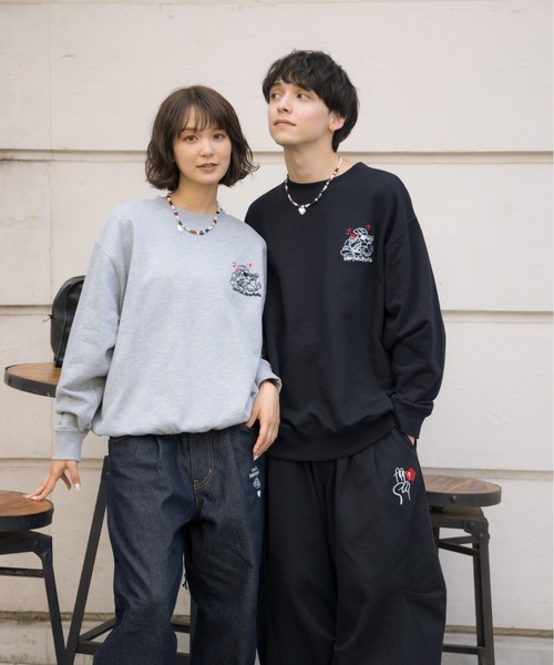 kaoyorinakami(カオヨリナカミ)の「bike dog sweat / バイクドックスウェット(スウェット・メンズ・グレー/ブラック・SMALL/MEDIUM/LARGE/X-LARGE)」の14枚目の写真