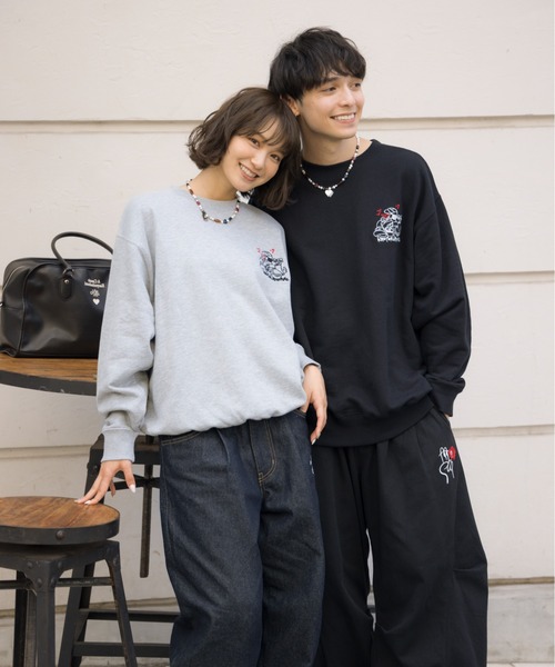 kaoyorinakami(カオヨリナカミ)の「bike dog sweat / バイクドックスウェット(スウェット・メンズ・グレー/ブラック・SMALL/MEDIUM/LARGE/X-LARGE)」の15枚目の写真