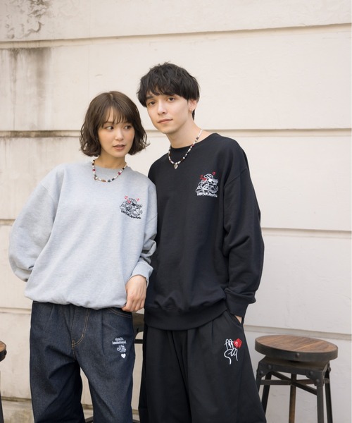 kaoyorinakami(カオヨリナカミ)の「bike dog sweat / バイクドックスウェット(スウェット・メンズ・グレー/ブラック・SMALL/MEDIUM/LARGE/X-LARGE)」の16枚目の写真