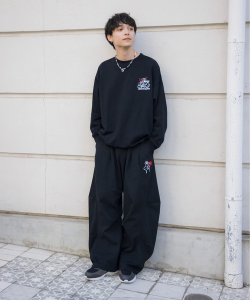 kaoyorinakami(カオヨリナカミ)の「bike dog sweat / バイクドックスウェット(スウェット・メンズ・グレー/ブラック・SMALL/MEDIUM/LARGE/X-LARGE)」の9枚目の写真