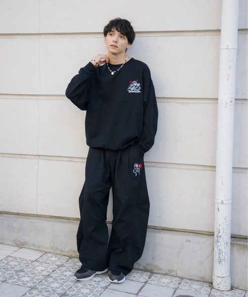 kaoyorinakami(カオヨリナカミ)の「bike dog sweat / バイクドックスウェット(スウェット・メンズ・グレー/ブラック・SMALL/MEDIUM/LARGE/X-LARGE)」の11枚目の写真