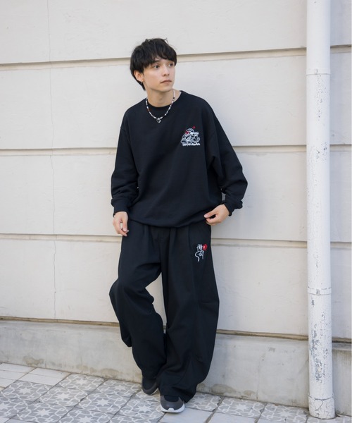 kaoyorinakami(カオヨリナカミ)の「bike dog sweat / バイクドックスウェット(スウェット・メンズ・グレー/ブラック・SMALL/MEDIUM/LARGE/X-LARGE)」の12枚目の写真