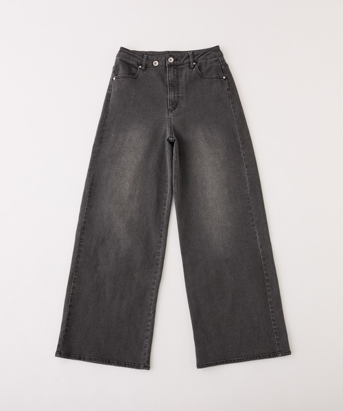 one after another NICE CLAUP（ワンアフターアナザーナイスクラップ）の「【サイズ展開あり】ワイドデニムパンツ（デニムパンツ・レディース・ブルー/ライトブルー/ブラック・SMALL/MEDIUM）」の7枚目の写真