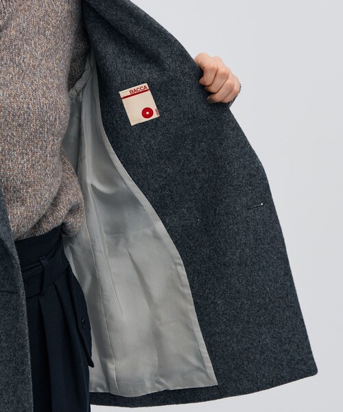 BACCA（バッカ）の「ウールメルトン ジャケットコート（その他アウター・レディース・ネイビー/チャコールグレー・34/36）」の5枚目の写真