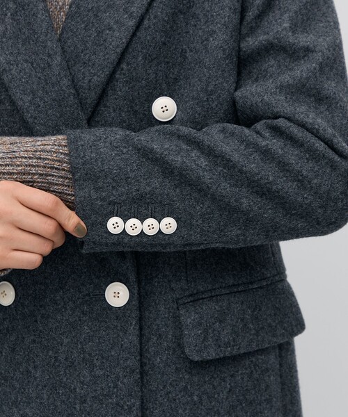 BACCA（バッカ）の「ウールメルトン ジャケットコート（その他アウター・レディース・ネイビー/チャコールグレー・34/36）」の10枚目の写真