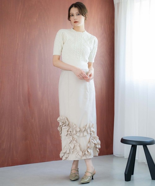 NOELA（ノエラ）の「ケーブルパールニット（ニット/セーター・レディース・オフホワイト/グレー/ピンク・フリー）」の11枚目の写真