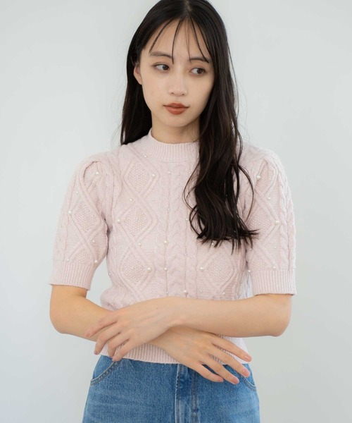 NOELA（ノエラ）の「ケーブルパールニット（ニット/セーター・レディース・オフホワイト/グレー/ピンク・フリー）」の22枚目の写真