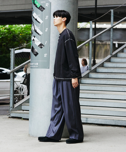 Healthknit（ヘルスニット）の「Health knit / ヘルスニット 別注 ヘンリー ネックロンT（Tシャツ/カットソー・メンズ・ホワイト/ブラウン/ブラック/グレー・MEDIUM/LARGE）」の20枚目の写真