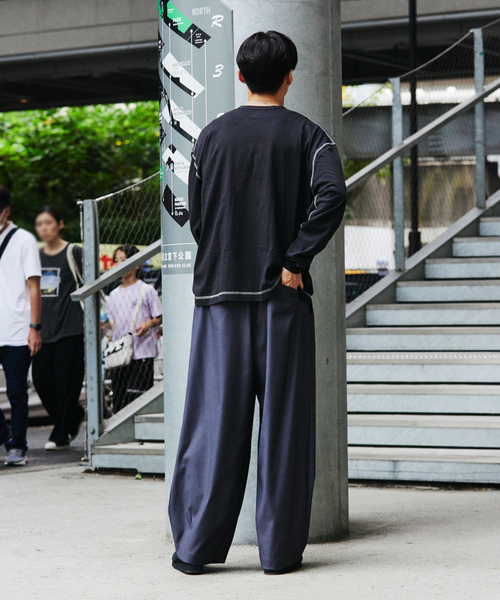 Healthknit（ヘルスニット）の「Health knit / ヘルスニット 別注 ヘンリー ネックロンT（Tシャツ/カットソー・メンズ・ホワイト/ブラウン/ブラック/グレー・MEDIUM/LARGE）」の21枚目の写真