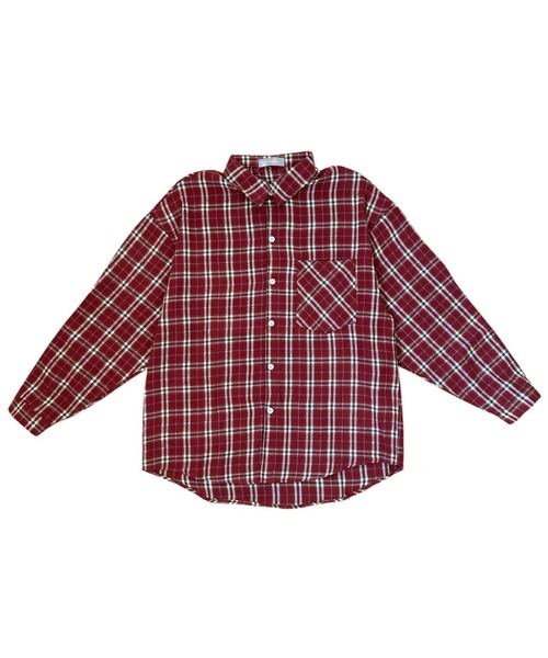 VIBGYOR（ヴィブジョー）の「ユニセックス ルーズチェックシャツ/韓国 ストリート(CZ)（シャツ/ブラウス・レディース・ブラウン/レッド/ブルー/グリーン・MEDIUM/LARGE）」の22枚目の写真