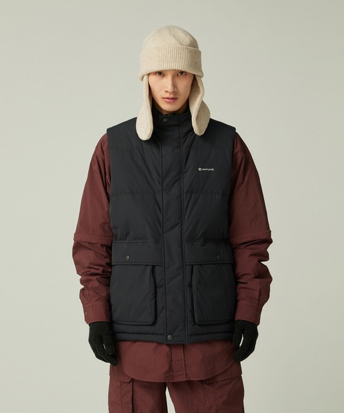 Snow Peak(スノーピーク)の「Snow Peak / Everyday Down Vest ダウンベスト(ダウンベスト・メンズ・ブラック/チャコール/ライトグリーン・L/M/S/XL/1)」の5枚目の写真