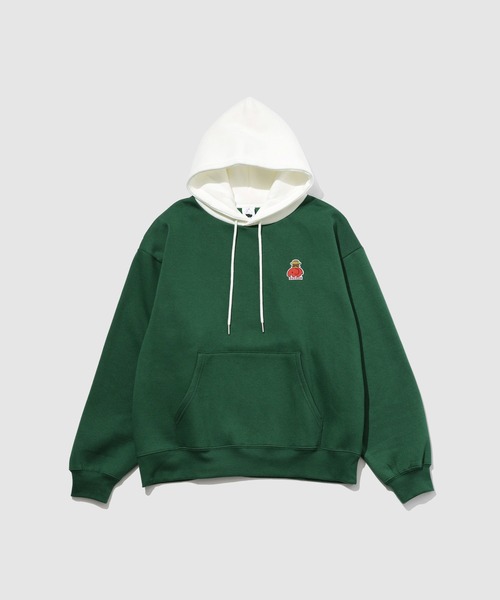 Red Cap Girl(レッドキャプガール)の「REDCAPGIRL×DOMDOM 裏起毛配色フーディー(パーカー・メンズ・ブラック/アッシュグレー/グリーン・M/XL/L)」の21枚目の写真