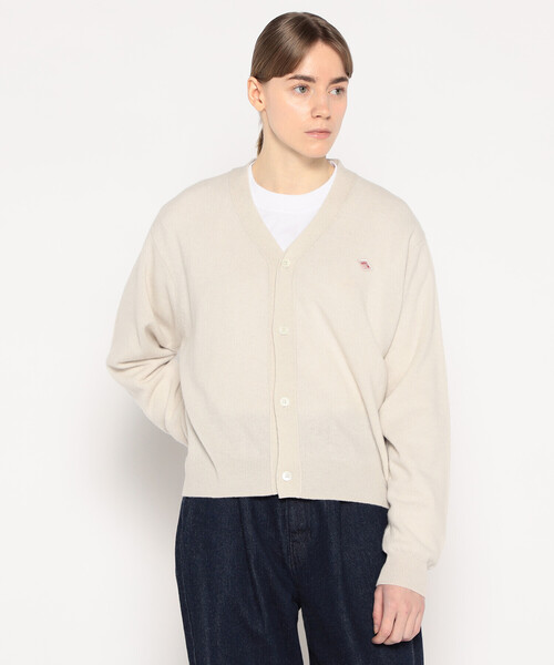の*ん様 【新品タグ付き】DANTON（ダントン）ウールカーディガン　ベージュ WOMEN'S LAMBSWOOL V-NECK KNIT CARDIGAN（カーディガン/ボレロ
