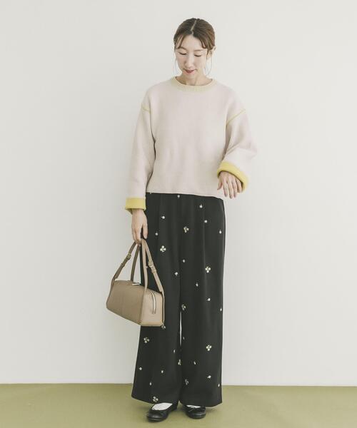 ITEMS URBANRESEARCH(アイテムズ アーバンリサーチ)の「『洗濯可/毛玉防止』ダブルフェイスモールニット(ニット/セーター・レディース・アイボリー/ブルー/モカ/ネイビー/ブラウン系その他・FREE)」の8枚目の写真