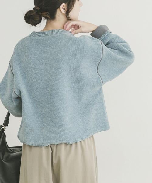 セール】『洗濯可』ダブルフェイスモールニット（ニット/セーター