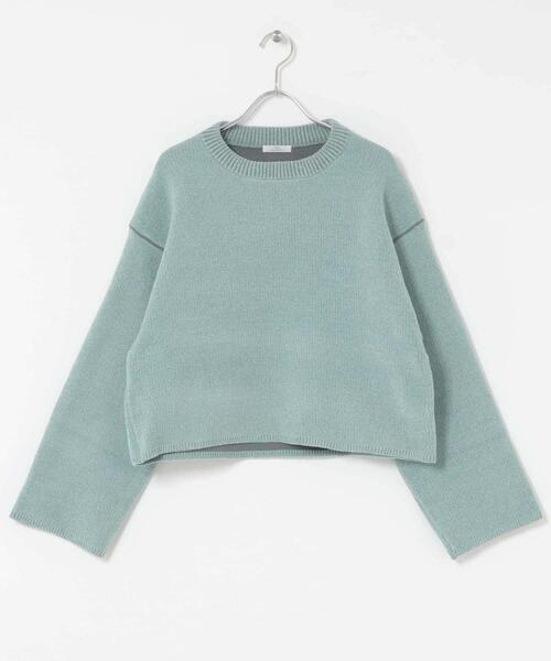 ITEMS URBANRESEARCH（アイテムズ アーバンリサーチ）の「『洗濯可/毛玉防止』ダブルフェイスモールニット（ニット/セーター・レディース・アイボリー/ブルー/モカ/ネイビー/ブラウン系その他・FREE）」の12枚目の写真