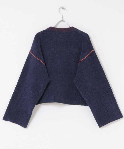 ITEMS URBANRESEARCH（アイテムズ アーバンリサーチ）の「『洗濯可/毛玉防止』ダブルフェイスモールニット（ニット/セーター・レディース・アイボリー/ブルー/モカ/ネイビー/ブラウン系その他・FREE）」の10枚目の写真