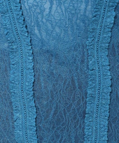 mysty woman（ミスティウーマン）の「レースハイネックカットソー 576986（Tシャツ/カットソー・レディース・ブルー/オフホワイト/ブラック・FREE）」の18枚目の写真