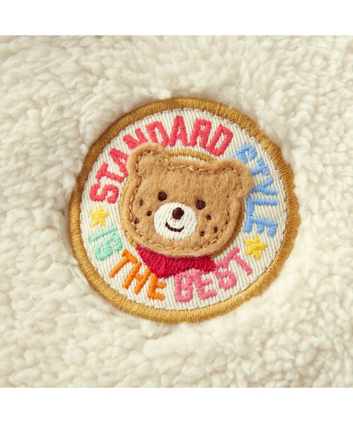 HOT BISCUITS（ホットビスケッツ）の「カラフルビーンズ 裏ボアフリース リバーシブル総柄マント（ポンチョ・キッズ・マルチ・フリー(70-90cm)）」の3枚目の写真