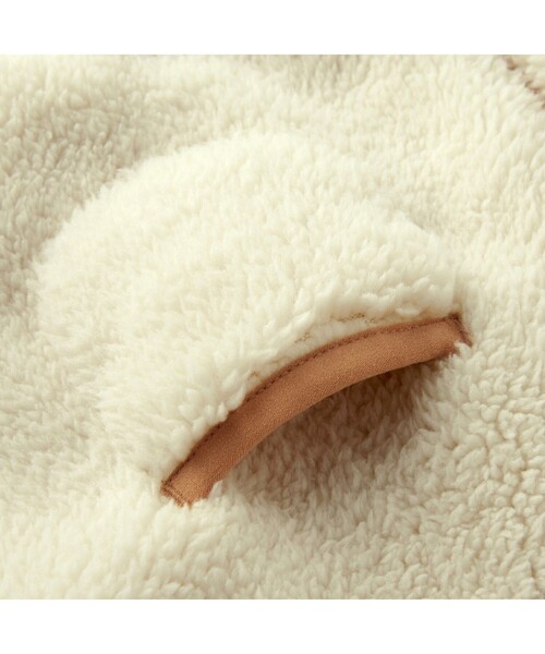 HOT BISCUITS（ホットビスケッツ）の「カラフルビーンズ 裏ボアフリース リバーシブル総柄マント（ポンチョ・キッズ・マルチ・フリー(70-90cm)）」の5枚目の写真