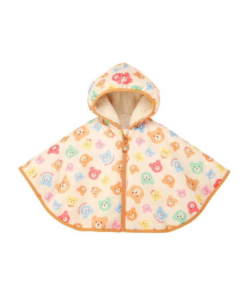 HOT BISCUITS（ホットビスケッツ）の「カラフルビーンズ 裏ボアフリース リバーシブル総柄マント（ポンチョ・キッズ・マルチ・フリー(70-90cm)）」の6枚目の写真