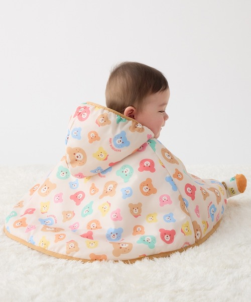 HOT BISCUITS（ホットビスケッツ）の「カラフルビーンズ 裏ボアフリース リバーシブル総柄マント（ポンチョ・キッズ・マルチ・フリー(70-90cm)）」の12枚目の写真