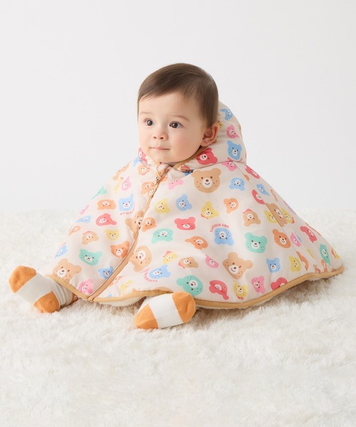 HOT BISCUITS（ホットビスケッツ）の「カラフルビーンズ 裏ボアフリース リバーシブル総柄マント（ポンチョ・キッズ・マルチ・フリー(70-90cm)）」の18枚目の写真