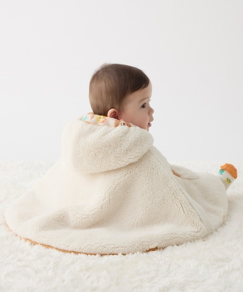 HOT BISCUITS（ホットビスケッツ）の「カラフルビーンズ 裏ボアフリース リバーシブル総柄マント（ポンチョ・キッズ・マルチ・フリー(70-90cm)）」の17枚目の写真