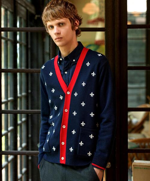 DRESSTERIOR(ドレステリア)の「エンブロイダリー ニットカーディガン(カーディガン/ボレロ・メンズ・グレー/ネイビー・92/91/90/94)」の2枚目の写真