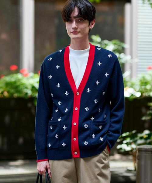 DRESSTERIOR(ドレステリア)の「エンブロイダリー ニットカーディガン(カーディガン/ボレロ・メンズ・グレー/ネイビー・92/91/90/94)」の6枚目の写真