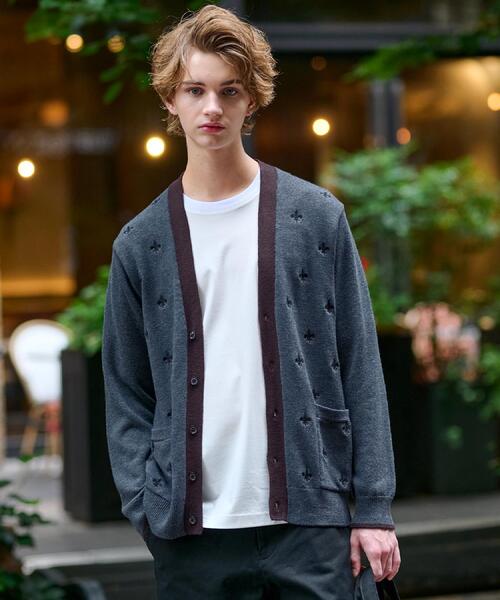 DRESSTERIOR(ドレステリア)の「エンブロイダリー ニットカーディガン(カーディガン/ボレロ・メンズ・グレー/ネイビー・92/91/90/94)」の14枚目の写真