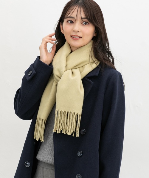 Honeys(ハニーズ)の「【シアバター加工・抗菌防臭・吸湿発熱】無地ストール(ストール/ショール・レディース・アイボリー/グレイッシュベージュ/ブラック/ブラウン/ライム/ヘザーチャコール/エンジ・FREE)」の14枚目の写真
